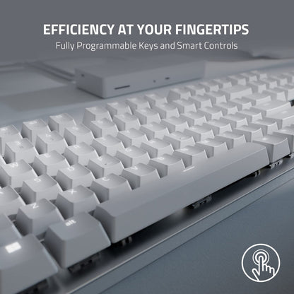 Pro Type Ultra Wireless Mechanical Keyboard: Silent, Linear Switches - Ergonomic Design - Hyperspeed Technology - Connect up to 4 Devices - Fully Programmable Keys & Smart Controls