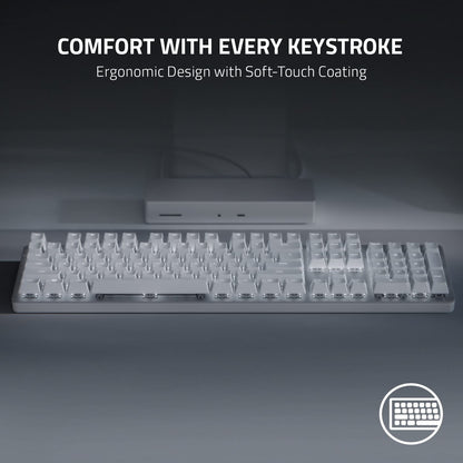 Pro Type Ultra Wireless Mechanical Keyboard: Silent, Linear Switches - Ergonomic Design - Hyperspeed Technology - Connect up to 4 Devices - Fully Programmable Keys & Smart Controls